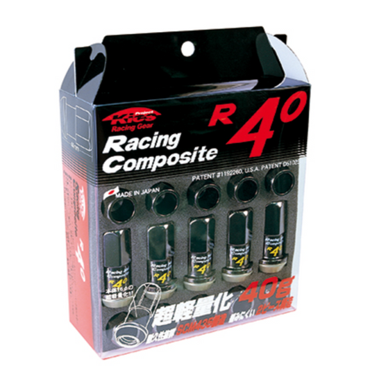 Project Kics R40 Black Chrome Lug Nuts (16+4 Locks) - 12x1.25