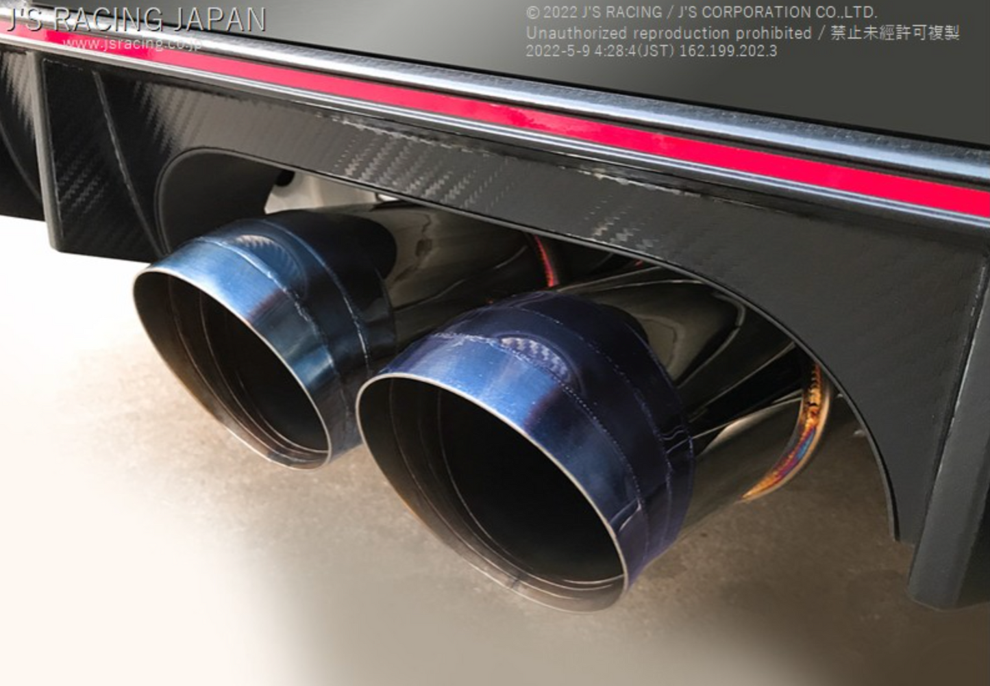 J'S RACING FK8 SUS Exhaust Plus Dual 70RS